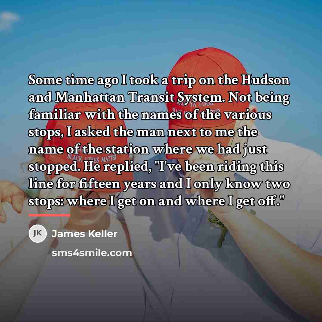 “Some time ago I took a trip on the Hudson…” quote by James Keller
