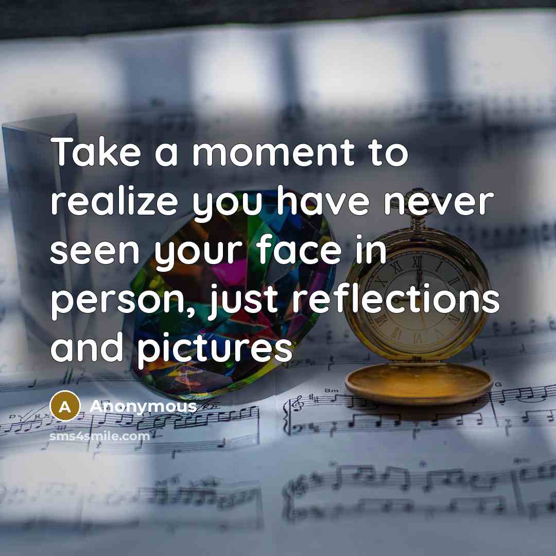 “Take a moment to realize you have never seen your…” quote by Anonymous
