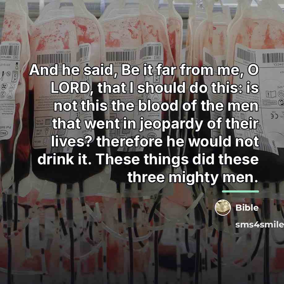 “And he said, Be it far from me, O LORD,…” quote by Bible
