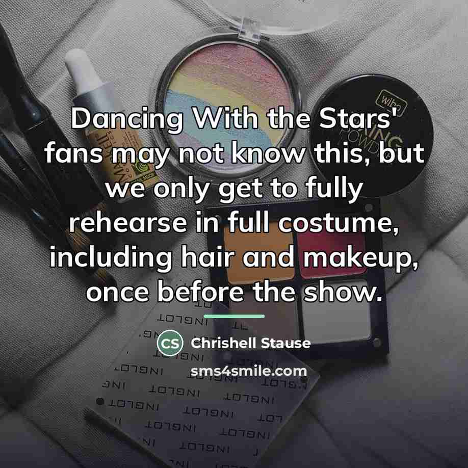 “Dancing With the Stars' fans may not know this, but…” quote by Chrishell Stause
