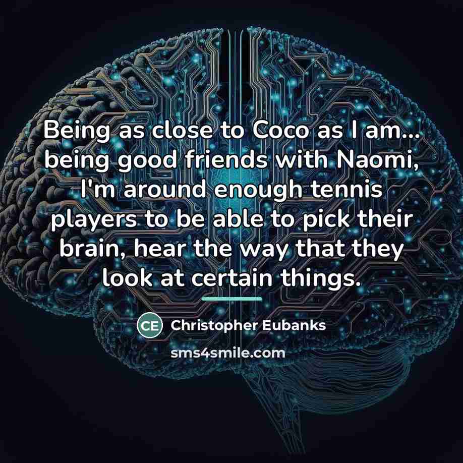 “Being as close to Coco as I am... being good…” quote by Christopher Eubanks