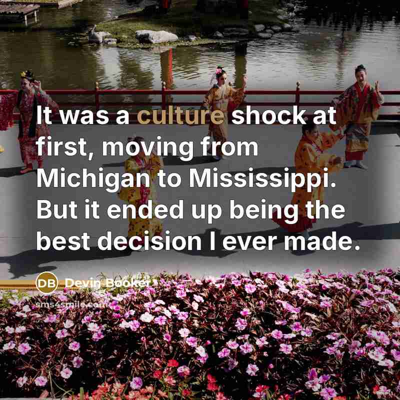 “It was a culture shock at first, moving from Michigan…” quote by Devin Booker