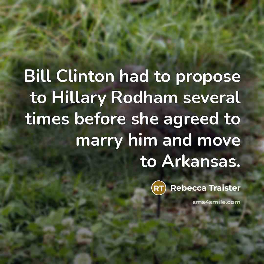 “Bill Clinton had to propose to Hillary Rodham several times…” quote by Rebecca Traister