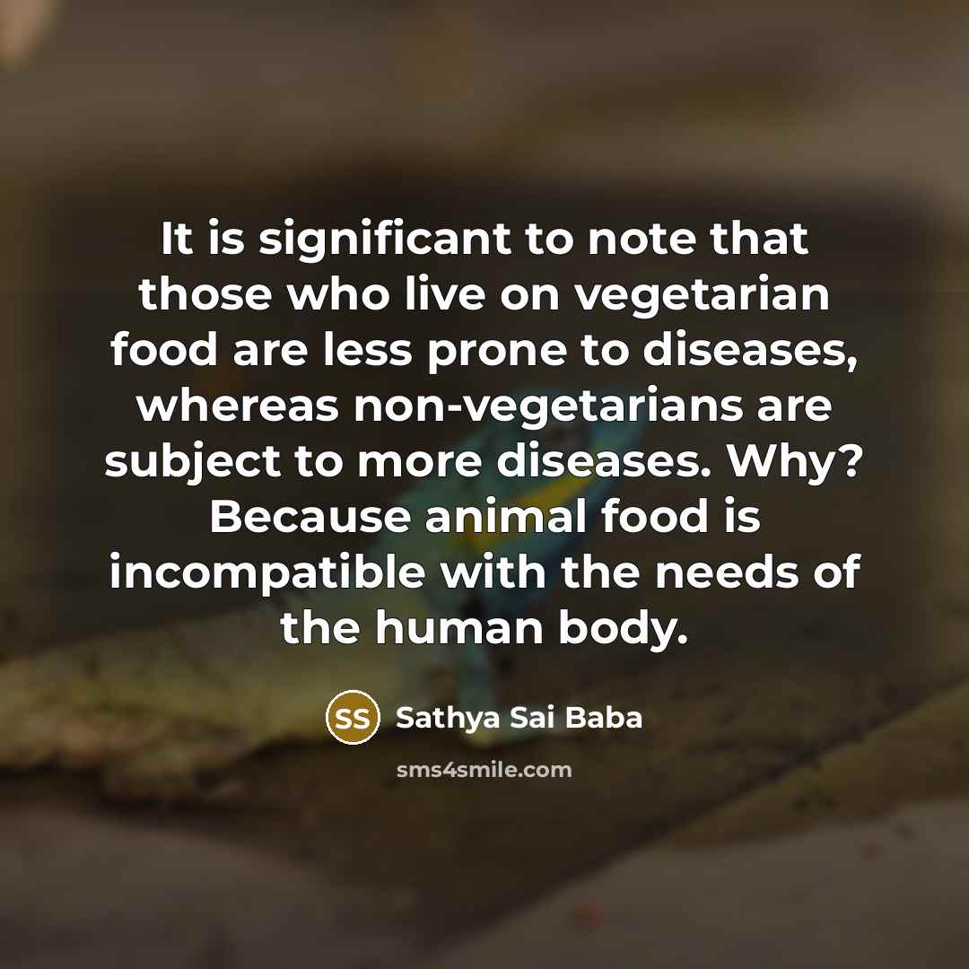 “It is significant to note that those who live on…” quote by Sathya Sai Baba
