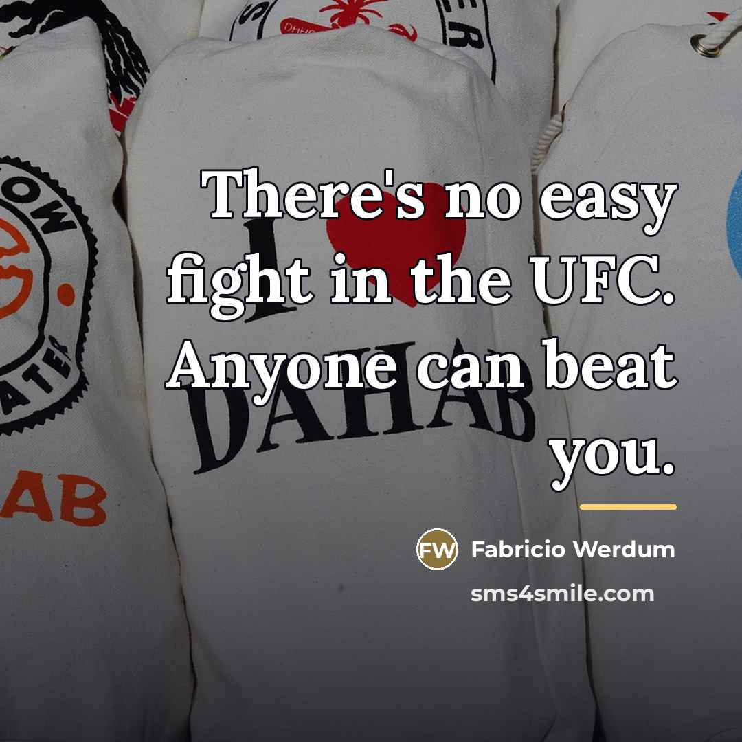 “There's no easy fight in the UFC. Anyone can beat…” quote by Fabricio Werdum