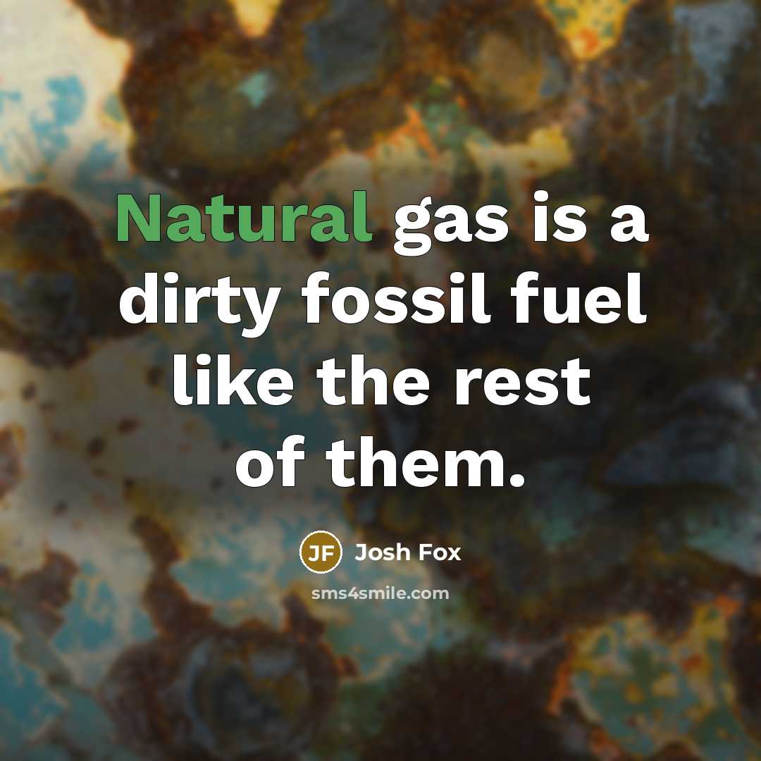 “Natural gas is a dirty fossil fuel like the rest…” quote by Josh Fox