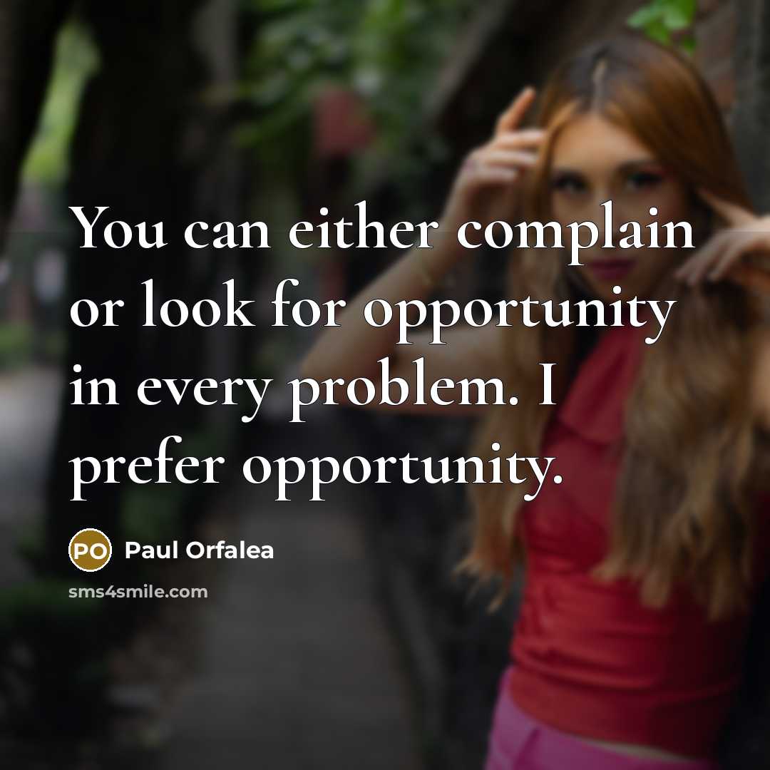 “You can either complain or look for opportunity in every…” quote by Paul Orfalea