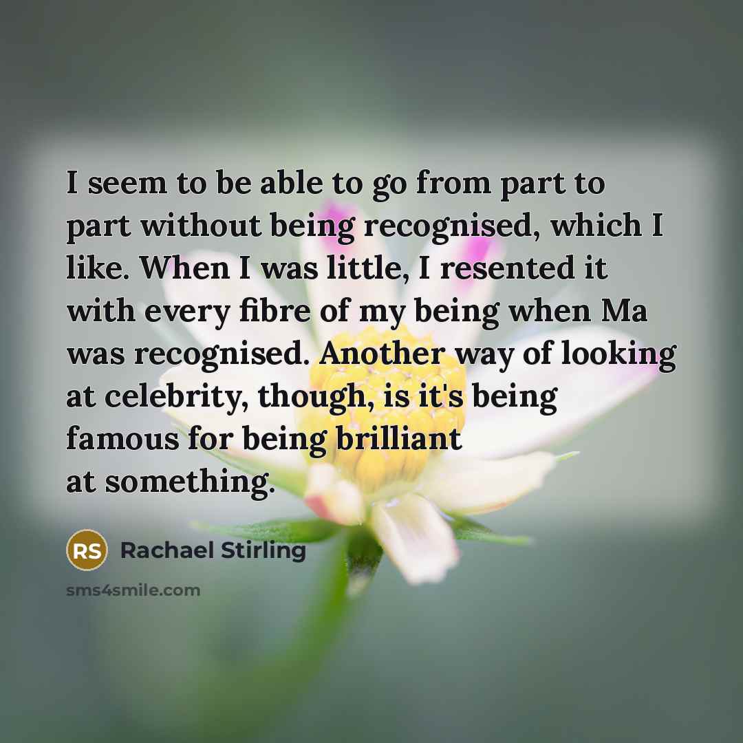 “I seem to be able to go from part to…” quote by Rachael Stirling
