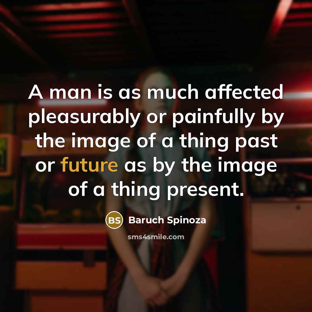 “A man is as much affected pleasurably or painfully by…” quote by Baruch Spinoza