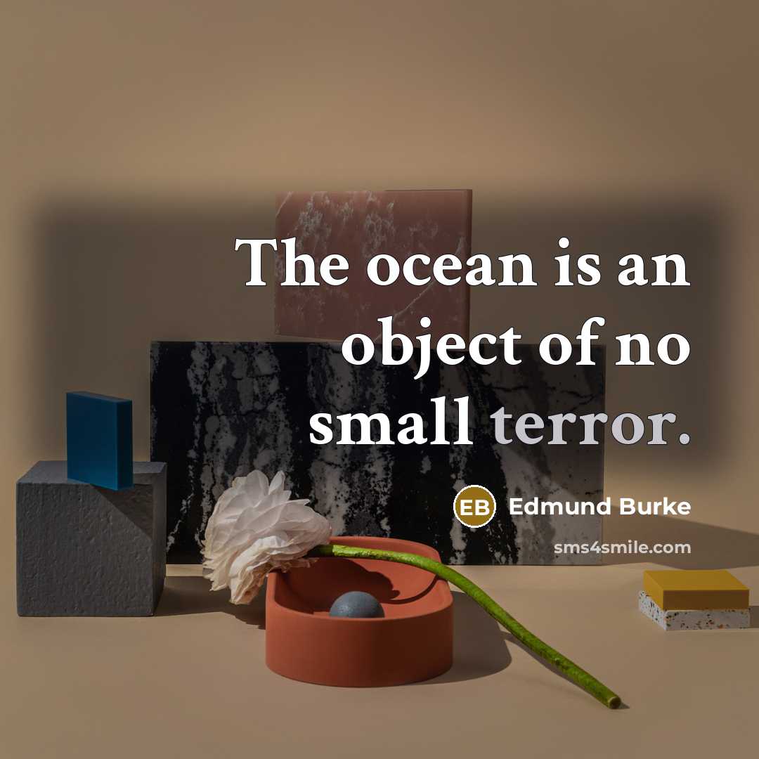 “The ocean is an object of no small terror.…” quote by Edmund Burke