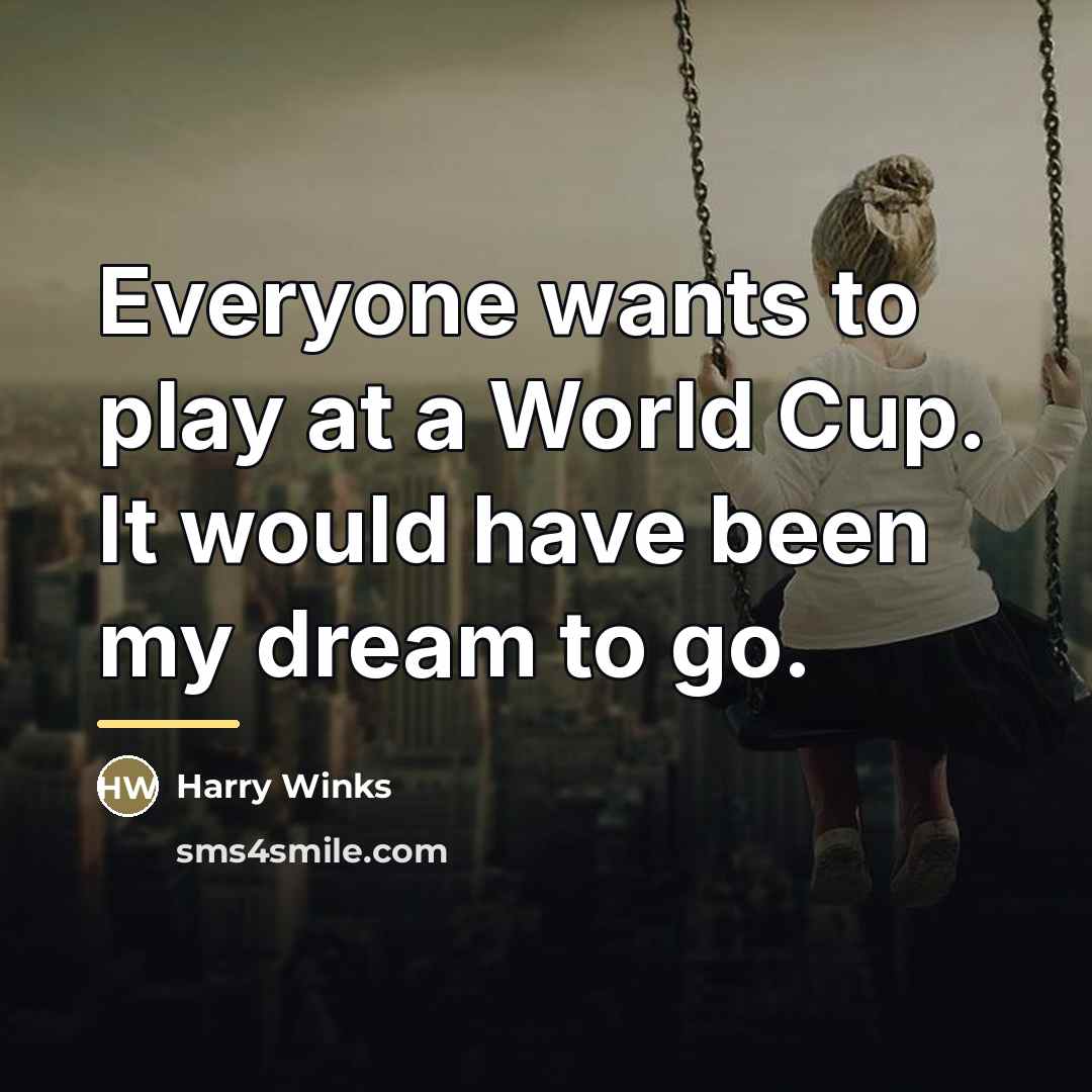 “Everyone wants to play at a World Cup. It would…” quote by Harry Winks