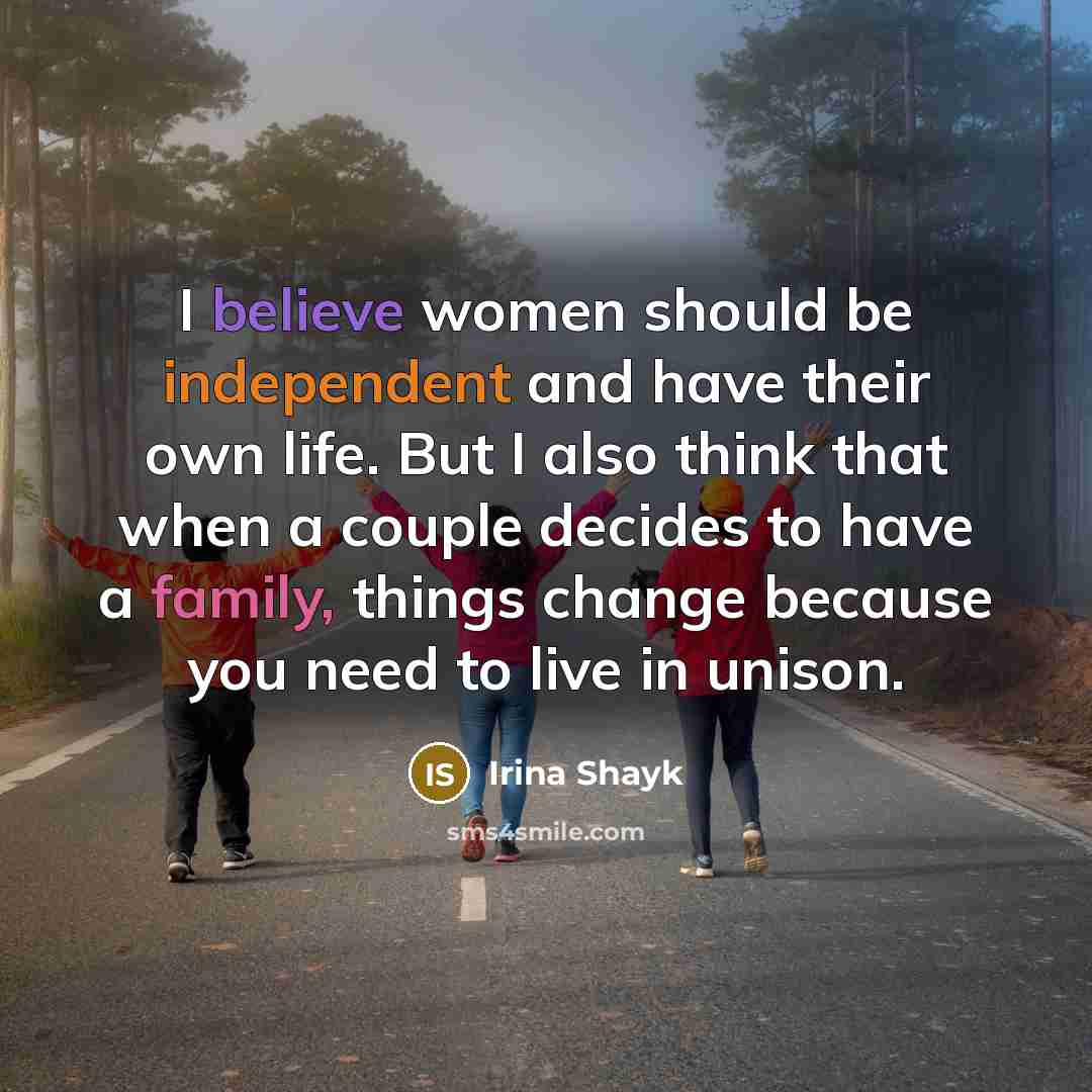 “I believe women should be independent and have their own…” quote by Irina Shayk