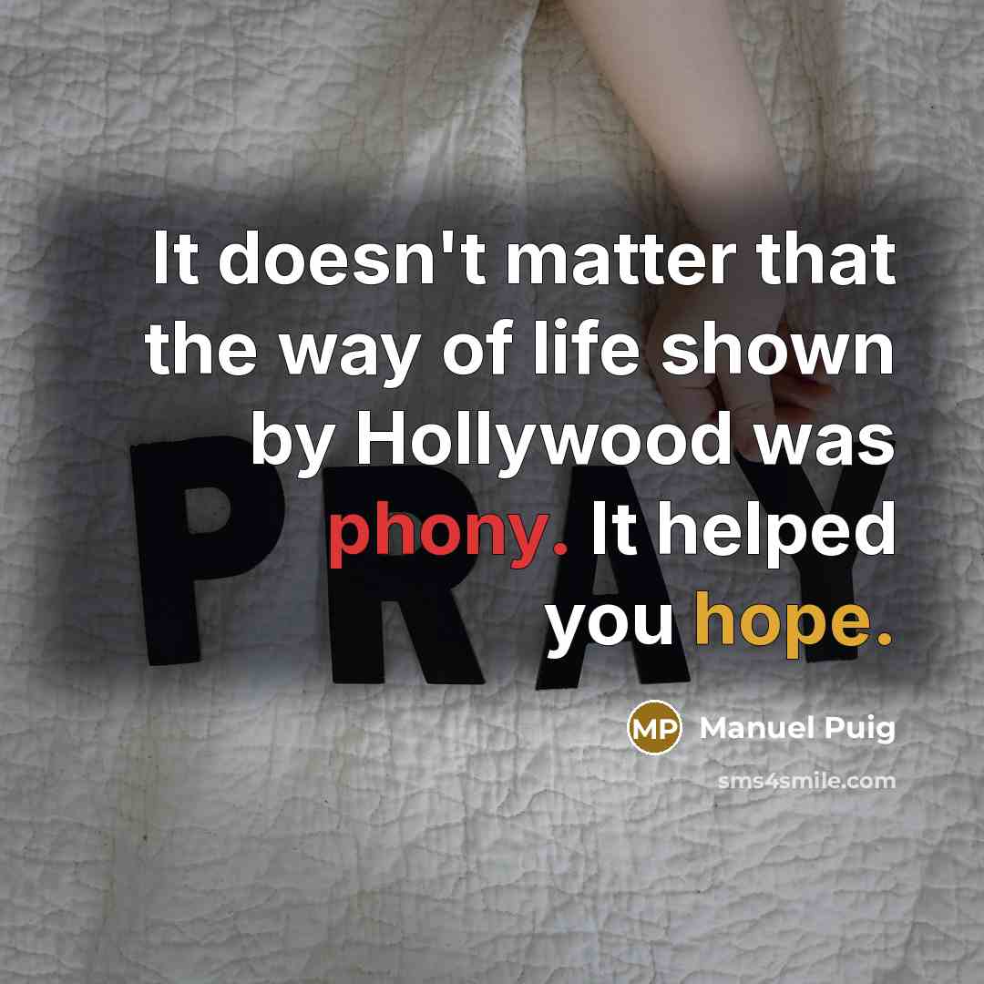 “It doesn't matter that the way of life shown by…” quote by Manuel Puig
