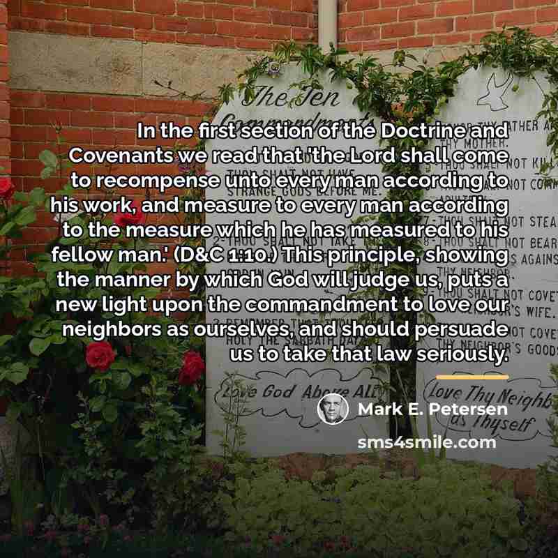 “In the first section of the Doctrine and Covenants we…” quote by Mark E. Petersen