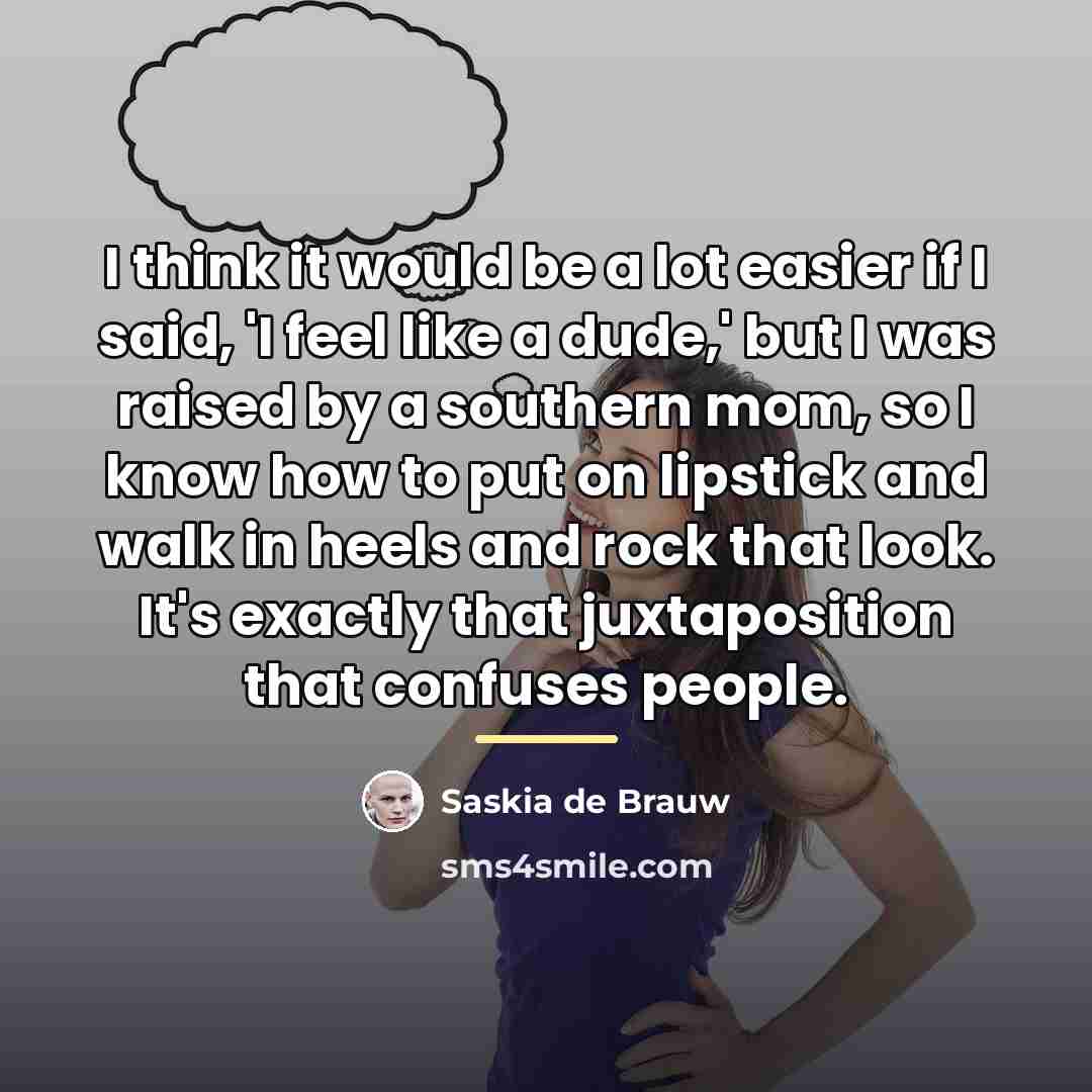 “I think it would be a lot easier if I…” quote by Saskia de Brauw