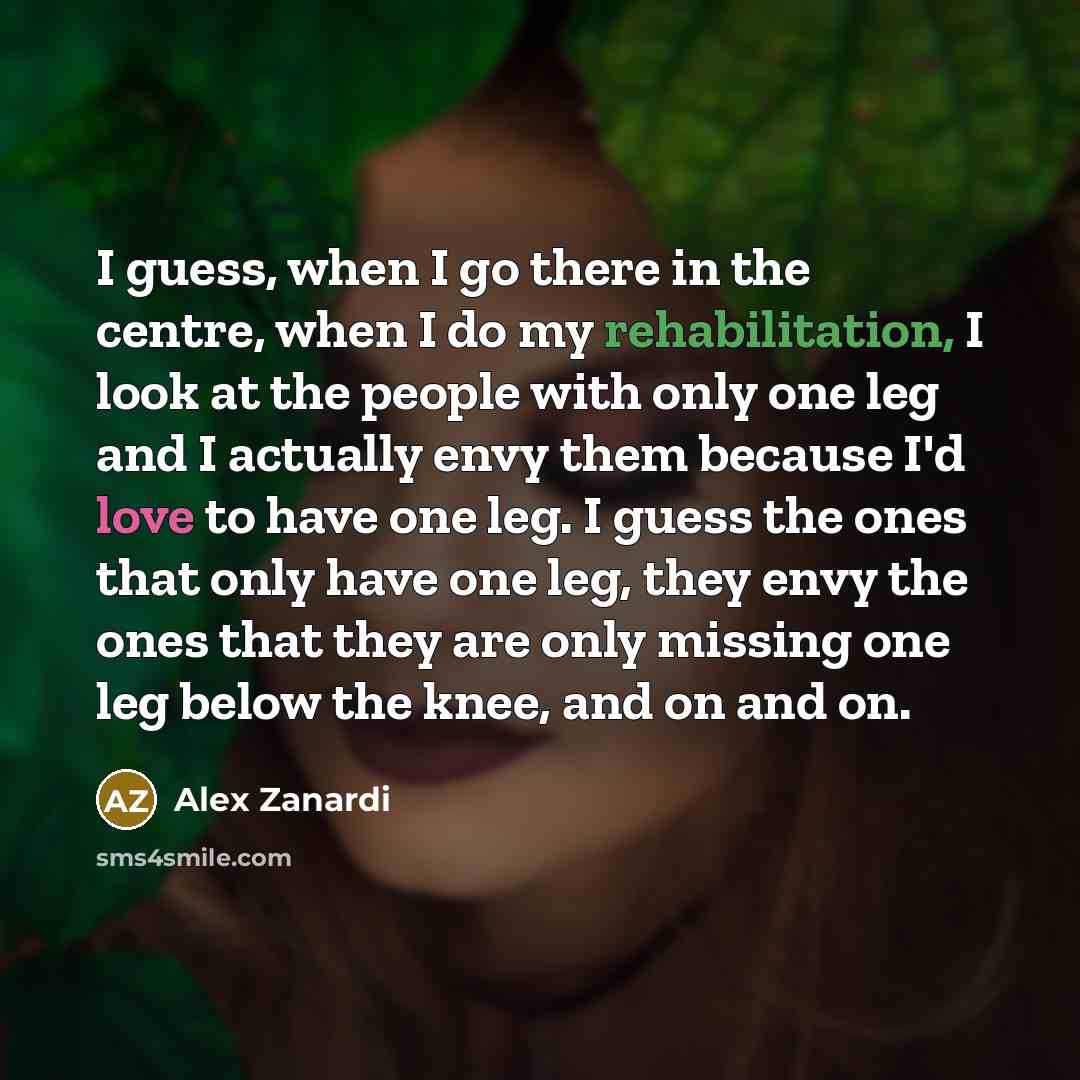 “I guess, when I go there in the centre, when…” quote by Alex Zanardi