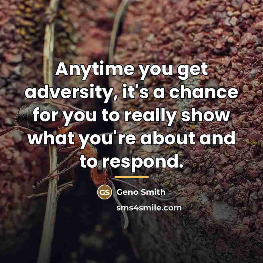 “Anytime you get adversity, it's a chance for you to…” quote by Geno Smith