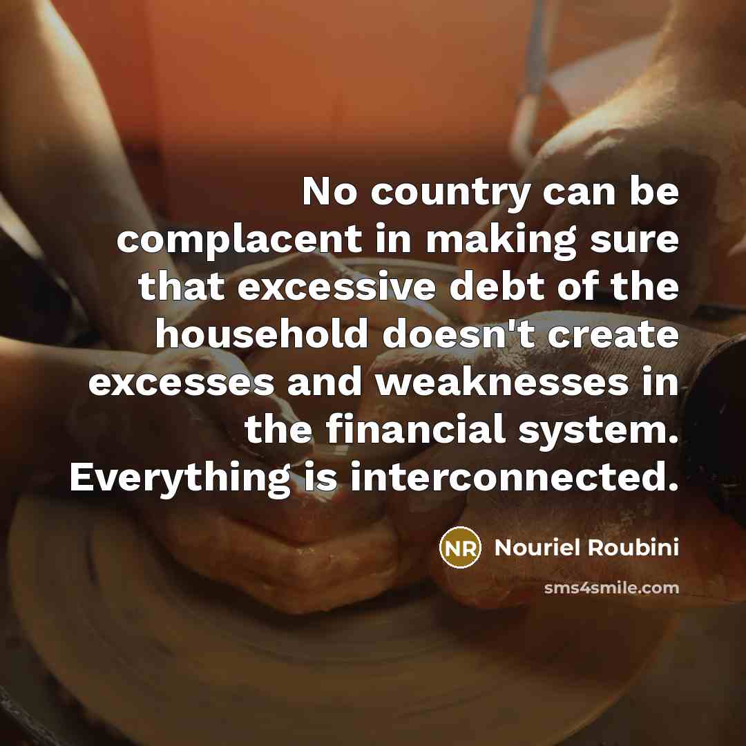 “No country can be complacent in making sure that excessive…” quote by Nouriel Roubini