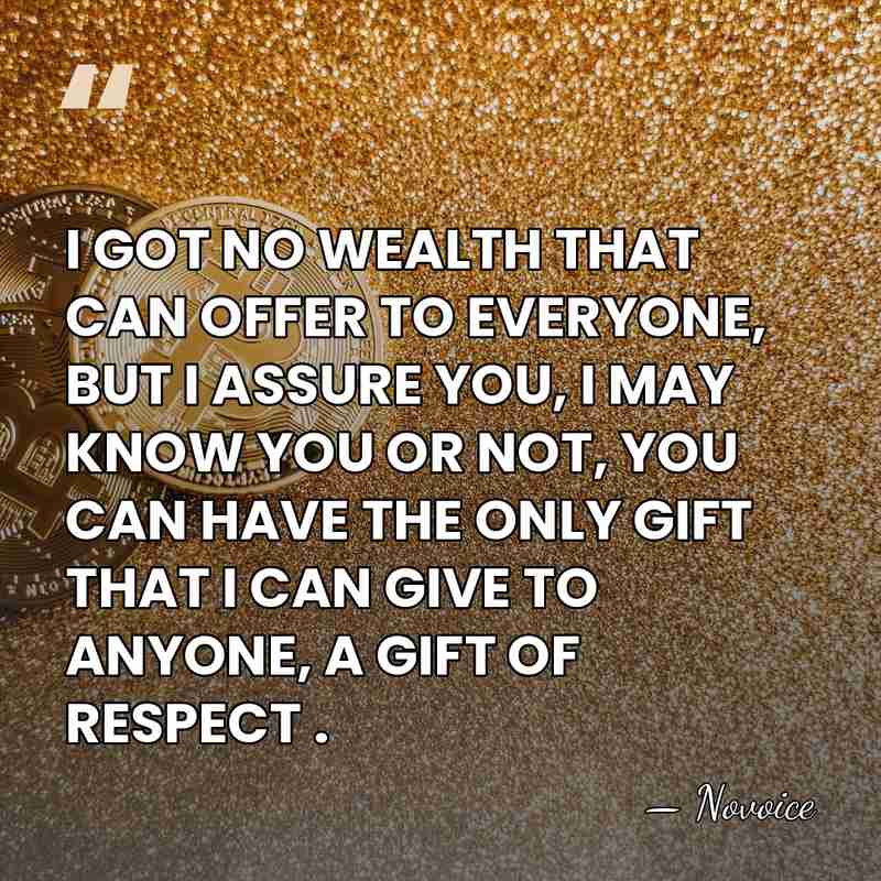 I GOT NO WEALTH THAT CAN OFFER TO EVERYONE, BUT I ASSURE&hellip; - Novoice