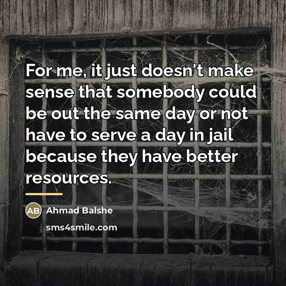 “For me, it just doesn't make sense that somebody could…” quote by Ahmad Balshe