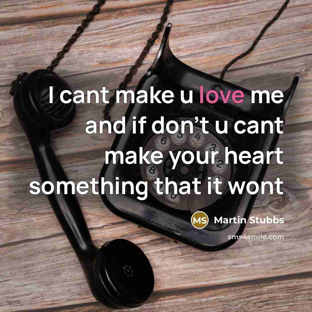 “I cant make u love me and if don't u…” quote by Martin Stubbs
