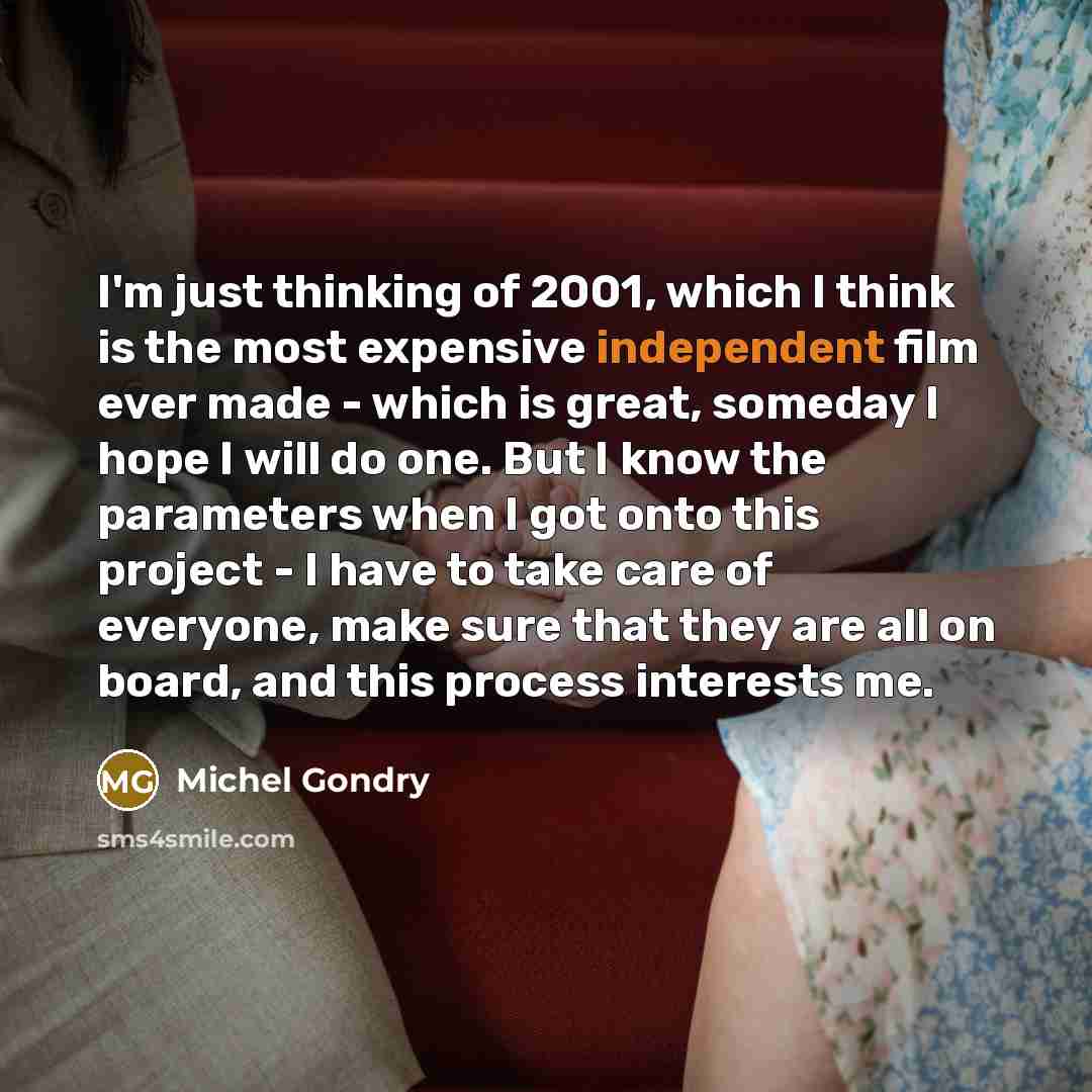 “I'm just thinking of 2001, which I think is the…” quote by Michel Gondry