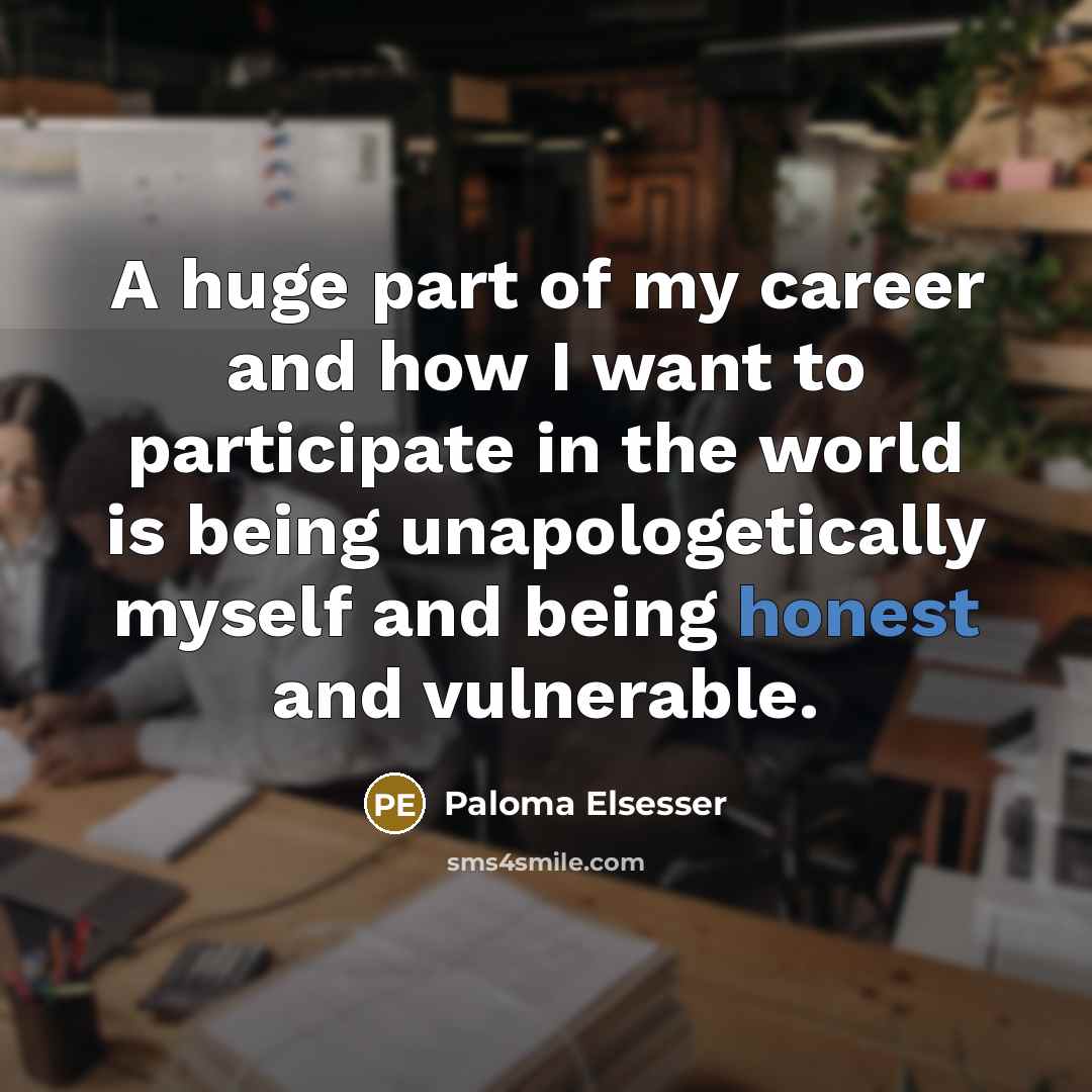 “A huge part of my career and how I want…” quote by Paloma Elsesser