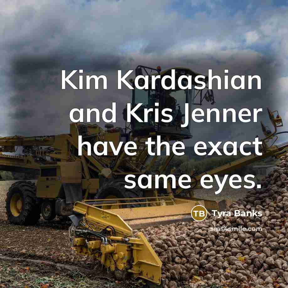 “Kim Kardashian and Kris Jenner have the exact same eyes.…” quote by Tyra Banks
