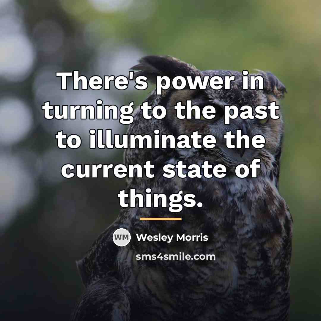 “There's power in turning to the past to illuminate the…” quote by Wesley Morris