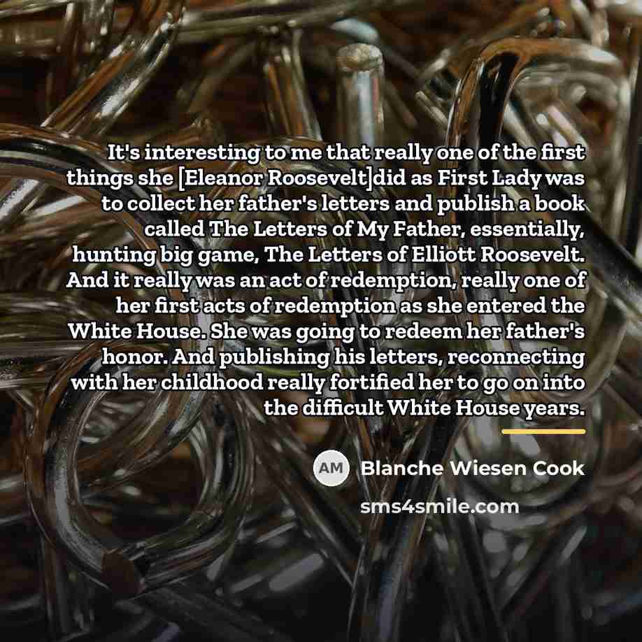 “It's interesting to me that really one of the first…” quote by Blanche Wiesen Cook