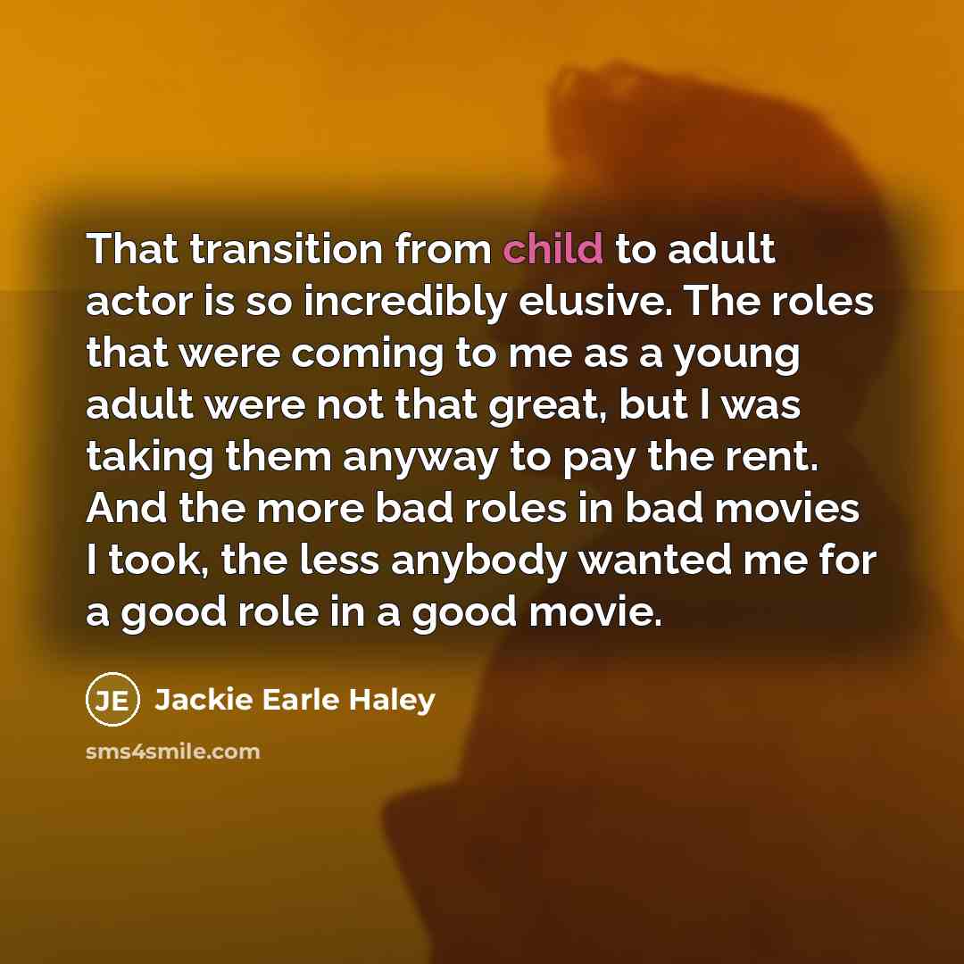 “That transition from child to adult actor is so incredibly…” quote by Jackie Earle Haley