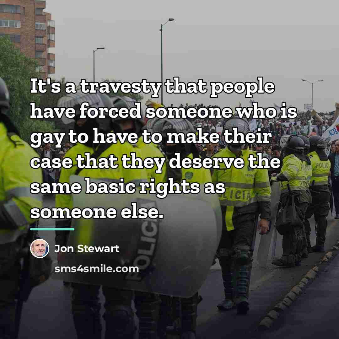 “It's a travesty that people have forced someone who is…” quote by Jon Stewart