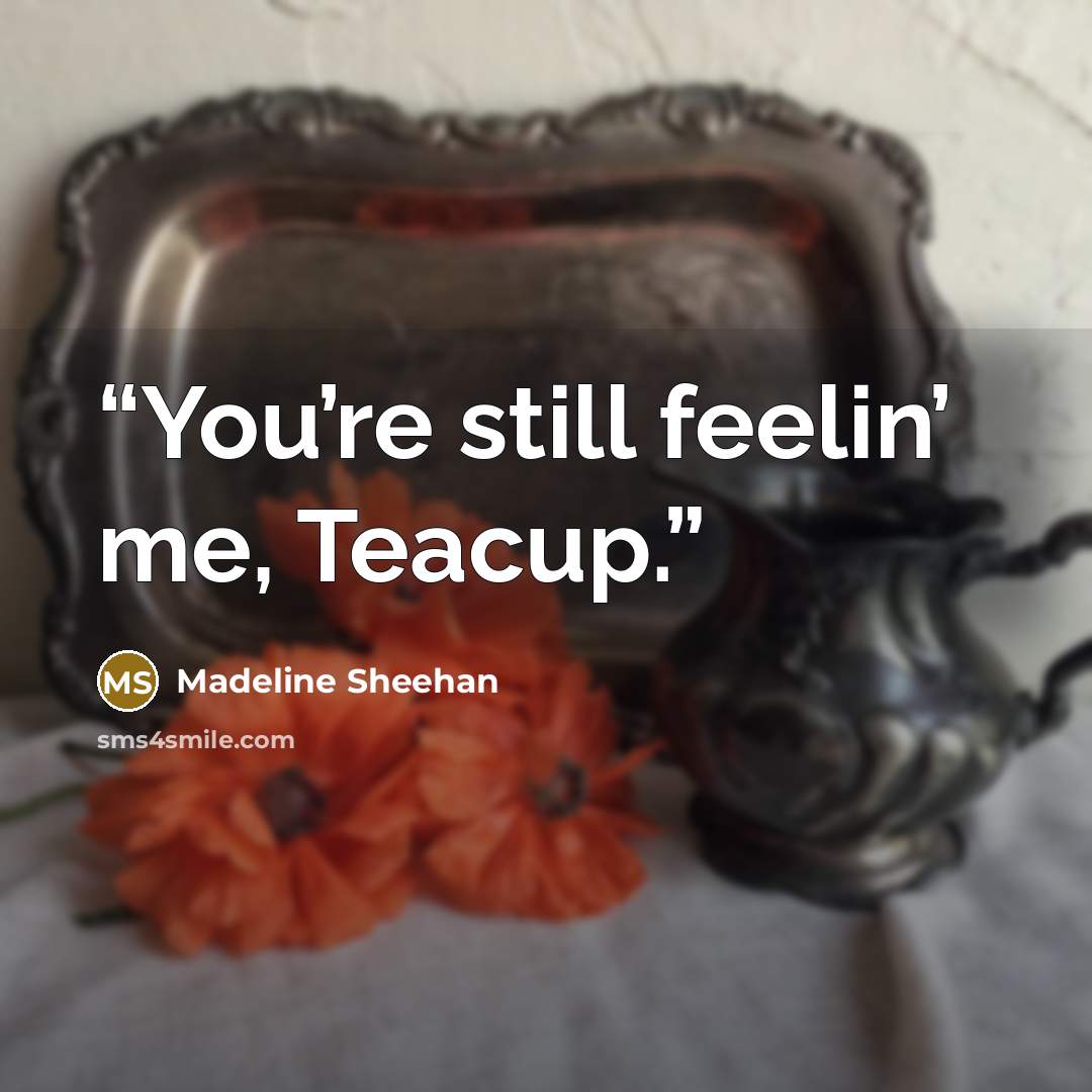 “You’re still feelin’ me, Teacup.” quote by Madeline Sheehan