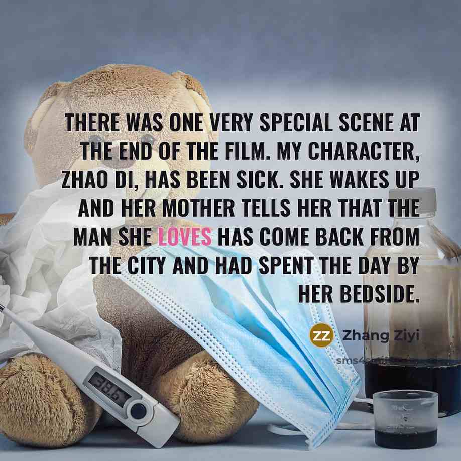 “There was one very special scene at the end of…” quote by Zhang Ziyi