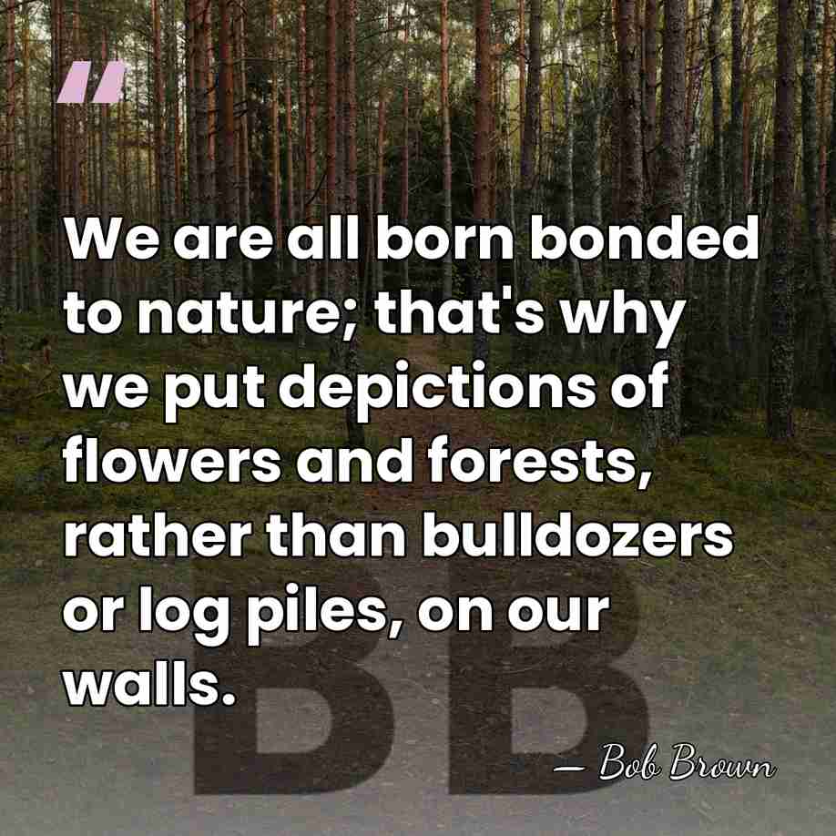 We are all born bonded to nature; that's why we put depictions&hellip; - Bob Brown