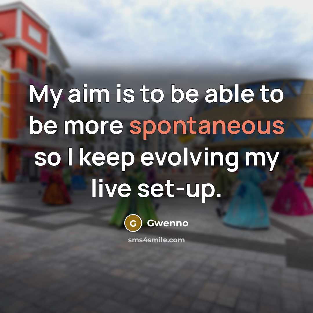 “My aim is to be able to be more spontaneous…” quote by Gwenno