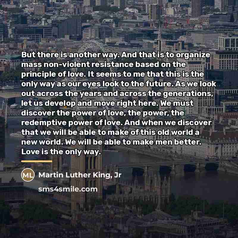 “But there is another way. And that is to organize…” quote by Martin Luther King, Jr