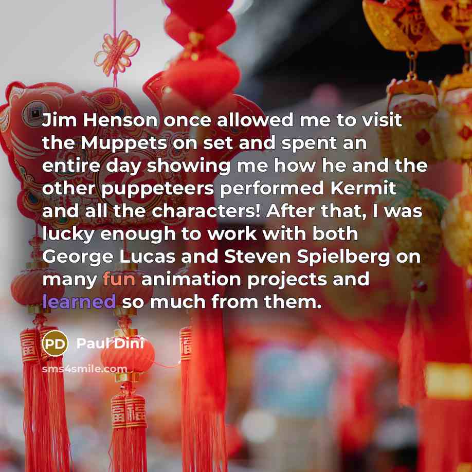 “Jim Henson once allowed me to visit the Muppets on…” quote by Paul Dini