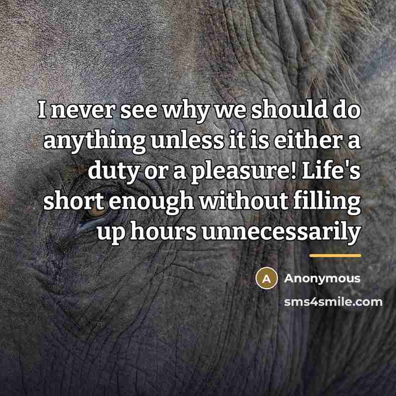 “I never see why we should do anything unless it…” quote by Anonymous
