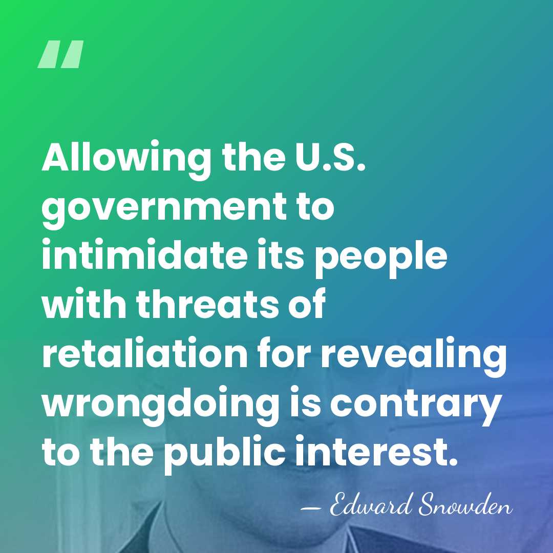 Allowing the U.S. government to intimidate its people with threats of retaliation&hellip; - Edward Snowden