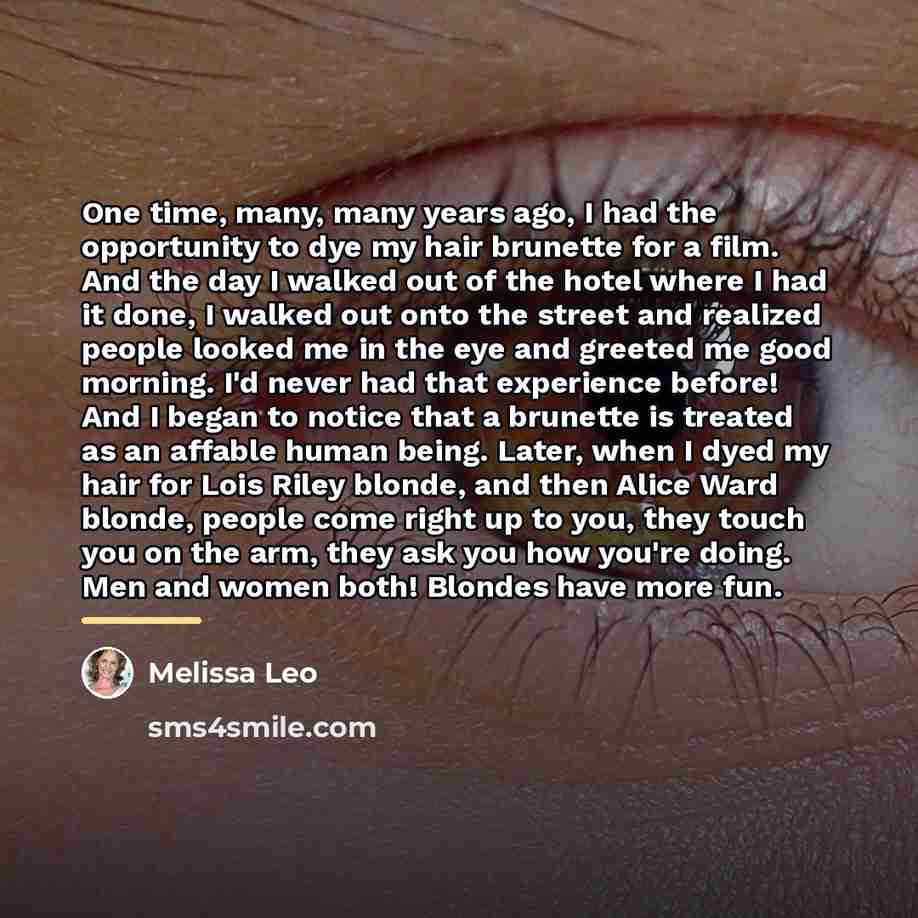 “One time, many, many years ago, I had the opportunity…” quote by Melissa Leo