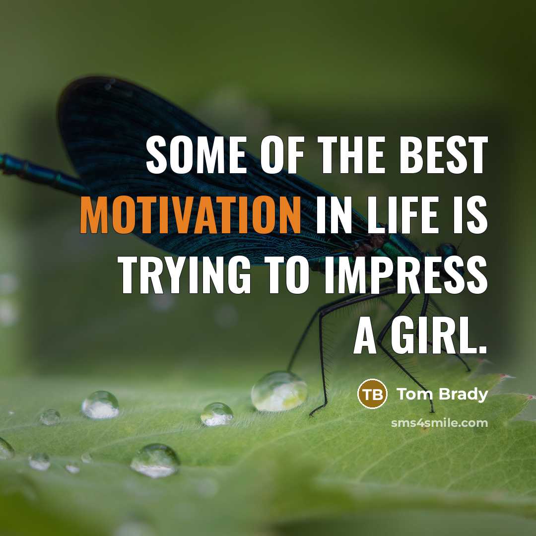 “Some of the best motivation in life is trying to…” quote by Tom Brady