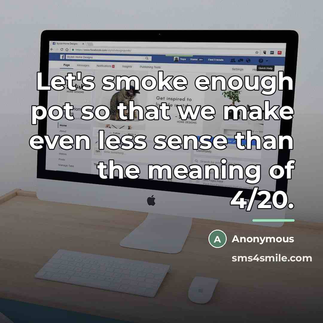 “Let's smoke enough pot so that we make even less…” quote by Anonymous
