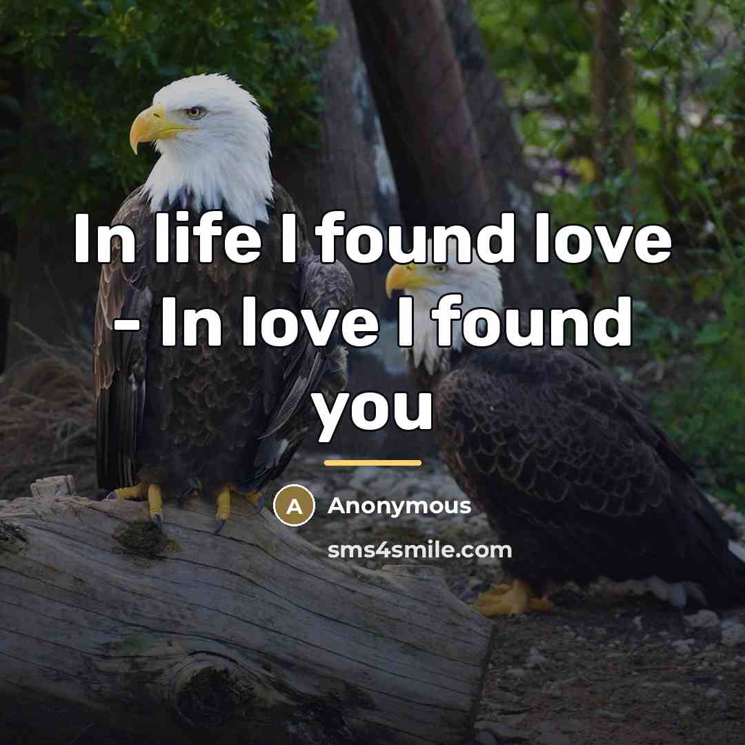 “In life I found love - In love I found…” quote by Anonymous