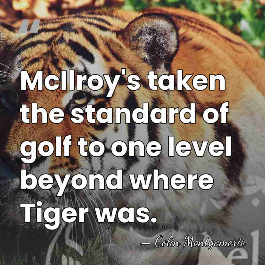 McIlroy's taken the standard of golf to one level beyond where Tiger&hellip; - Colin Montgomerie