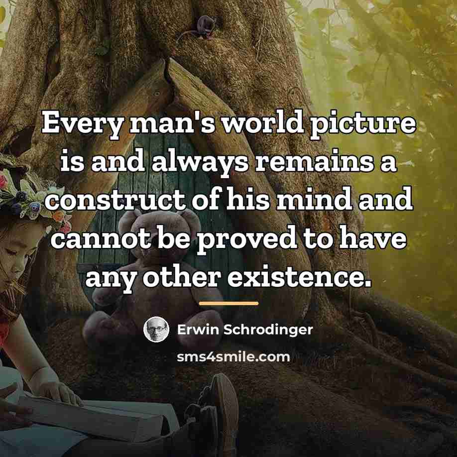“Every man's world picture is and always remains a construct…” quote by Erwin Schrodinger