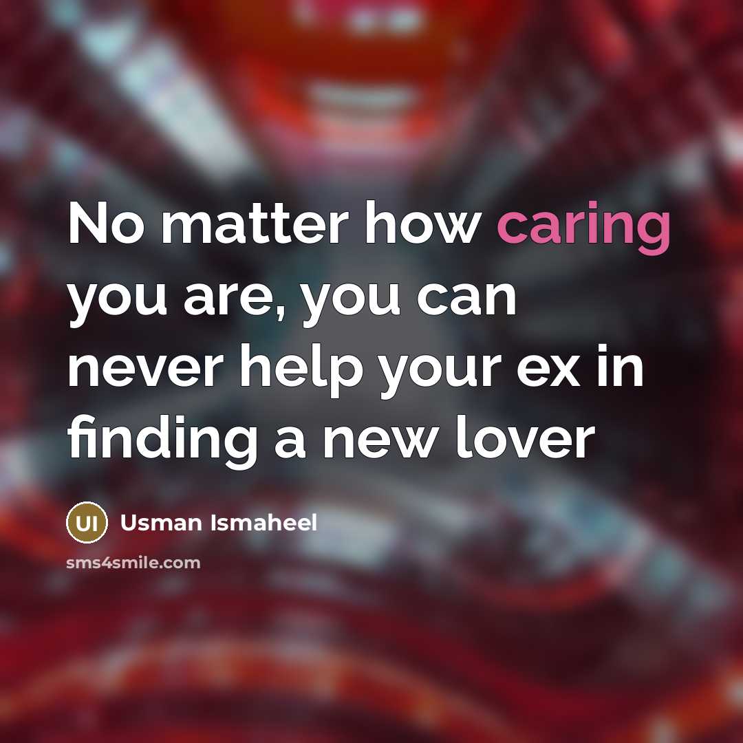 “No matter how caring you are, you can never help…” quote by Usman Ismaheel