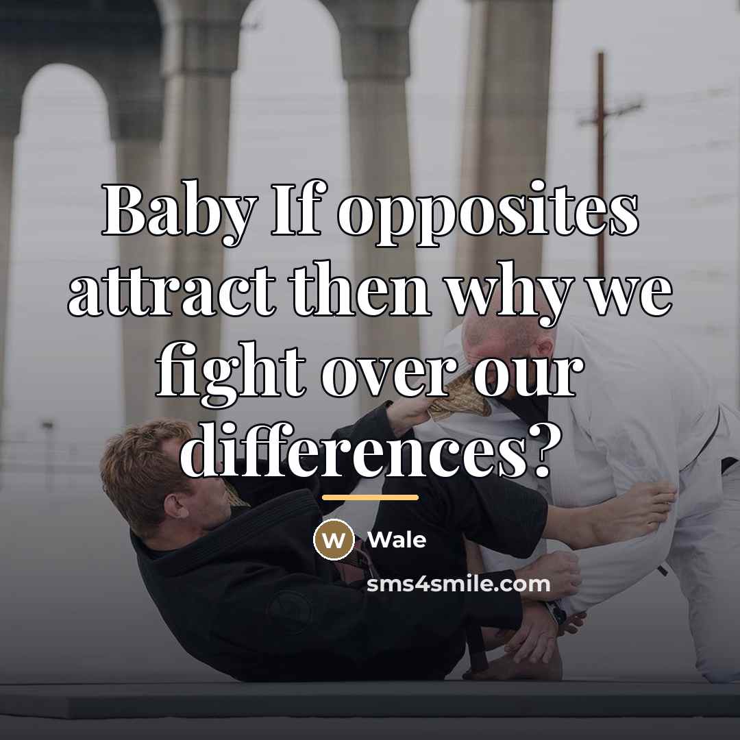 “Baby If opposites attract then why we fight over our…” quote by Wale