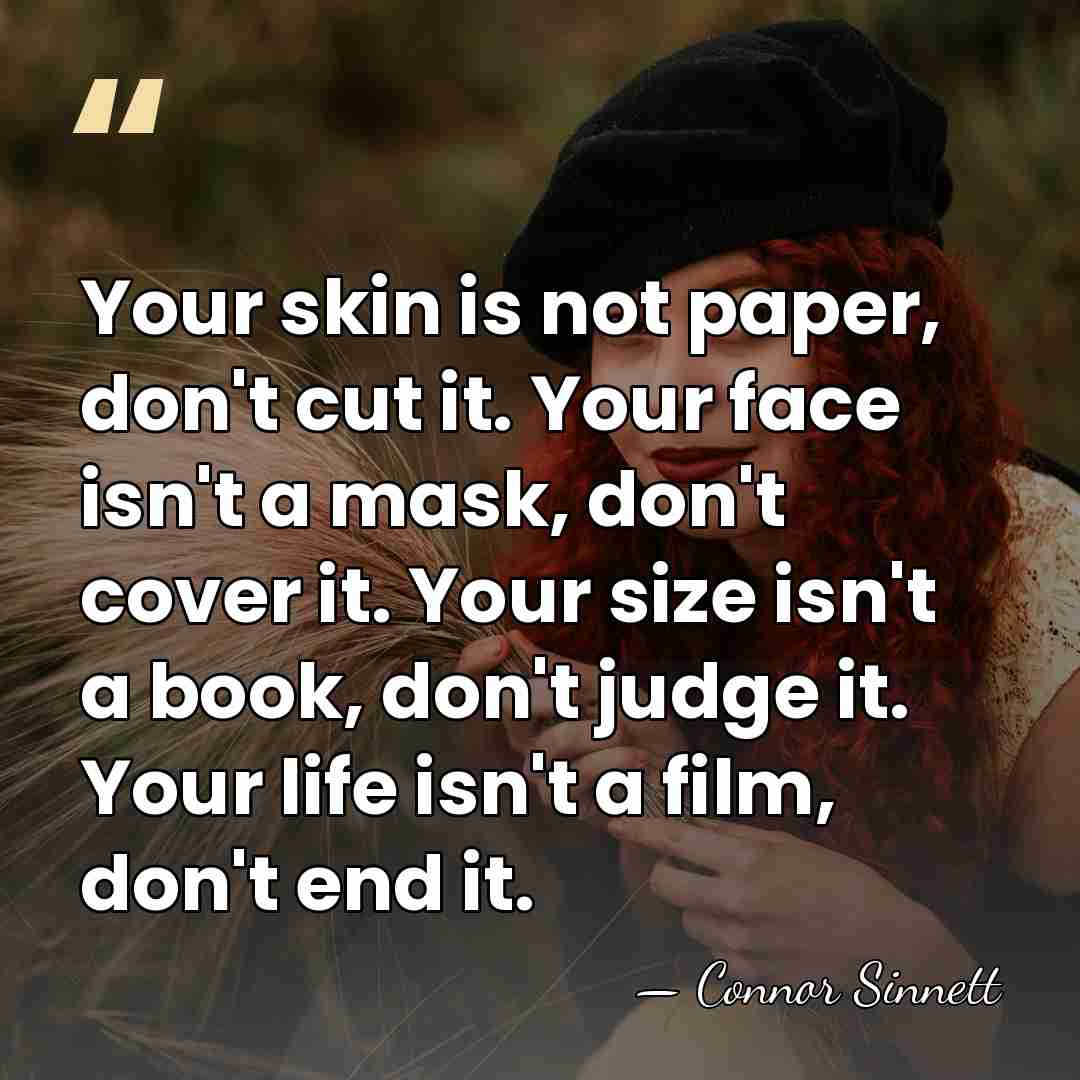 Your skin is not paper, don't cut it. Your face isn't a&hellip; - Connor Sinnett