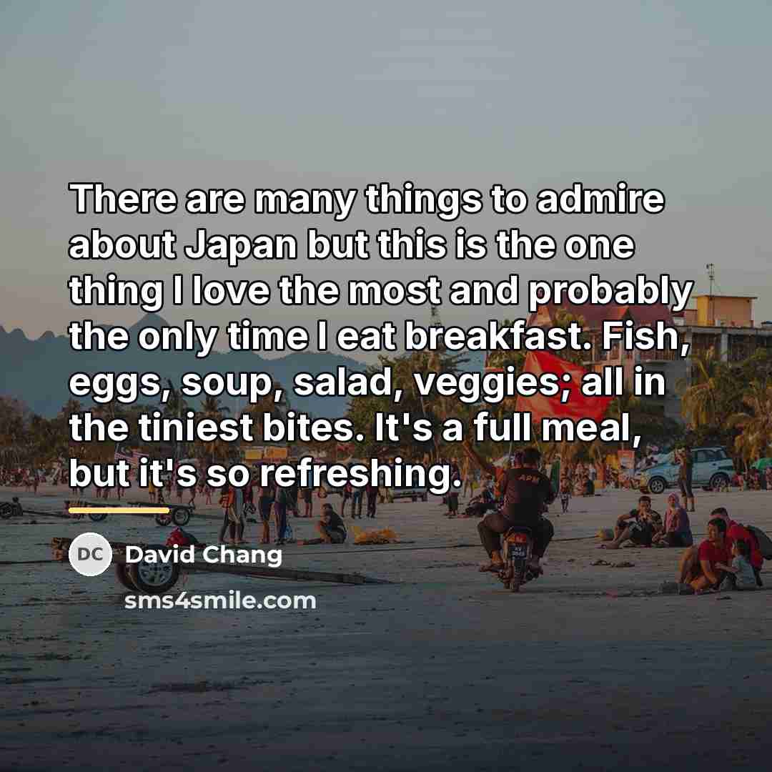 “There are many things to admire about Japan but this…” quote by David Chang